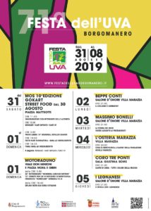 Locandina Festa dell'UVA Borgomanero 2019
