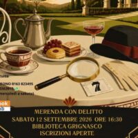 LOCANDINA MERENDA CON DELITTO BIBLIOTECA GRIGNASCO 12 SETTEMBRE 2026