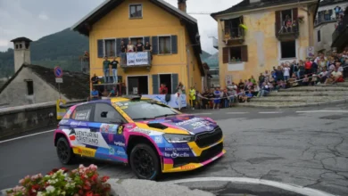 Davide Caffoni in azione sulle strade dell’Ossola. ph credit Caldani