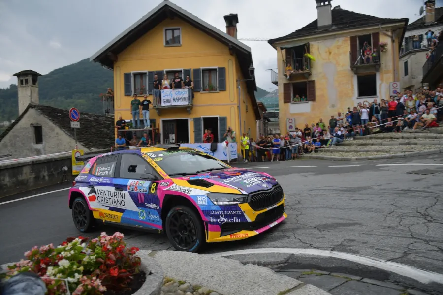 Davide Caffoni in azione sulle strade dell’Ossola. ph credit Caldani