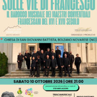 concerto a Bolzano Novarese Sulle vie di Francesco 10 ottobre